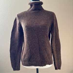 Chaps Brown Alpaca-Blend Turtleneck Sweater – Women’s Large